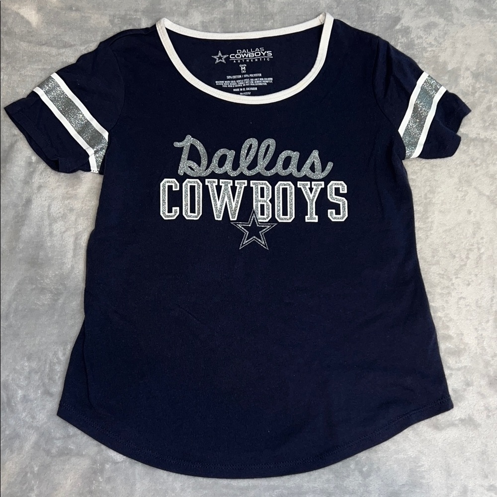 NFL Dallas Cowboys Navy Tee with White/Silver Accents